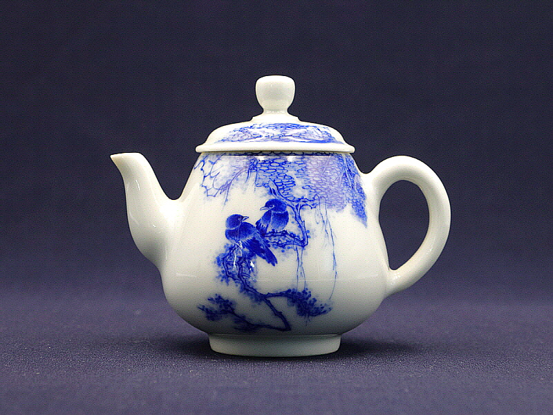 36. 청화 화조문