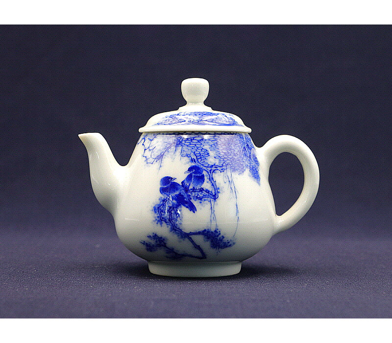 36. 청화 화조문