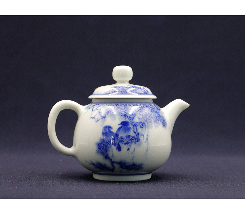 45. 청화 화조문