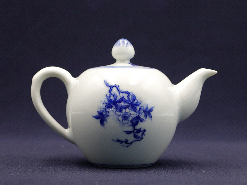 55. 청화 화조문