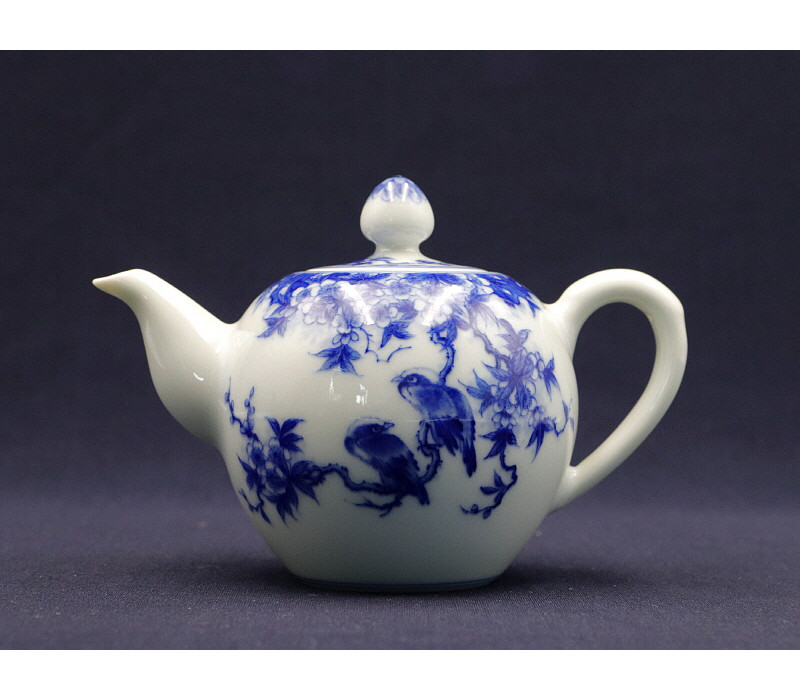 55. 청화 화조문