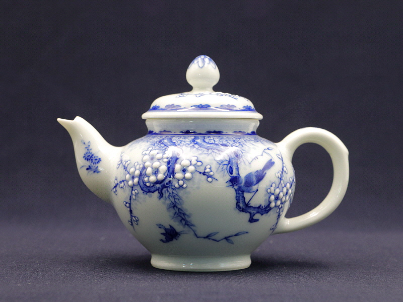 64. 청화 매죽조문