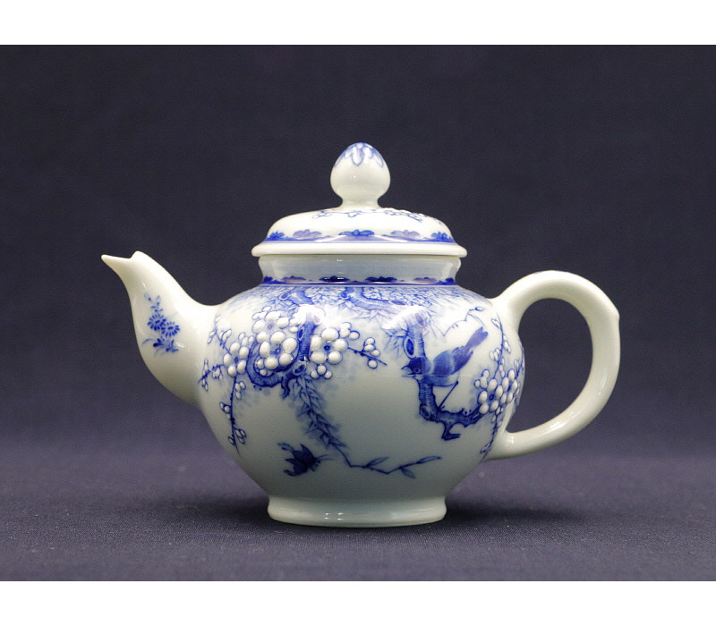 64. 청화 매죽조문