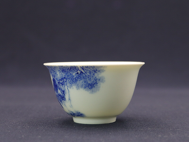 30. 청화 화조문