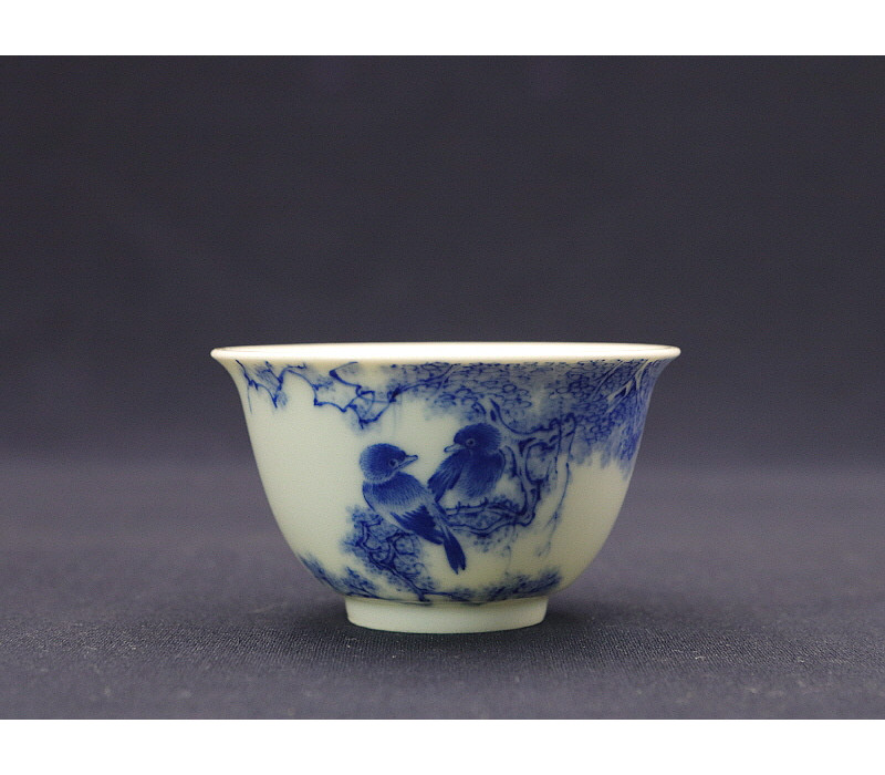 30. 청화 화조문