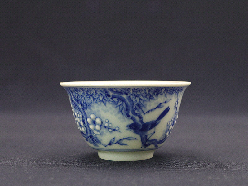 31. 청화 매죽조문