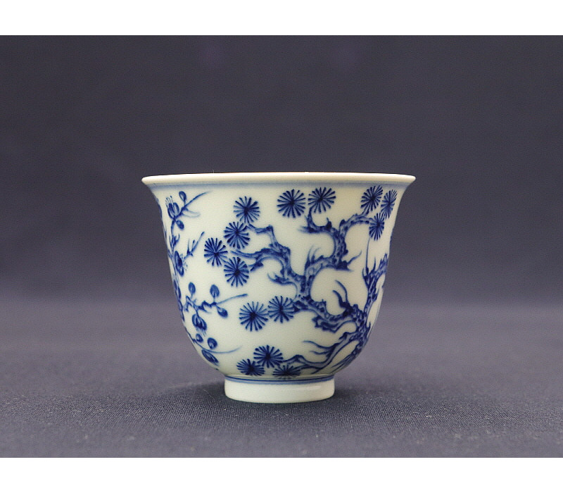 42. 청화 한삼우도문