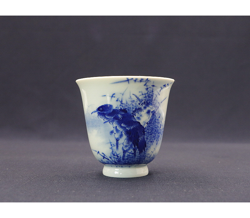 48. 청화 로사숙우도문주인배