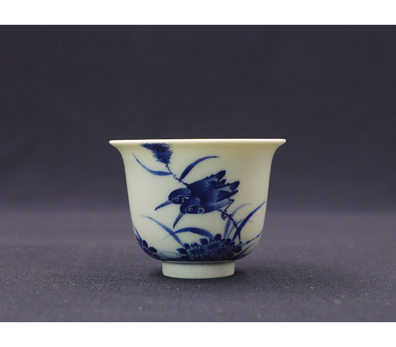 50. 청화 쌍취문