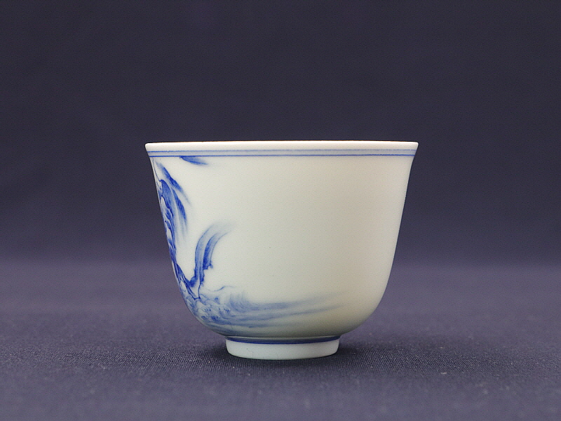 51. 청화 파도웅응도문