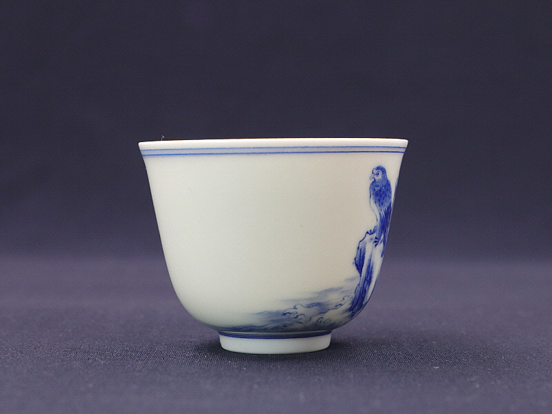 51. 청화 파도웅응도문