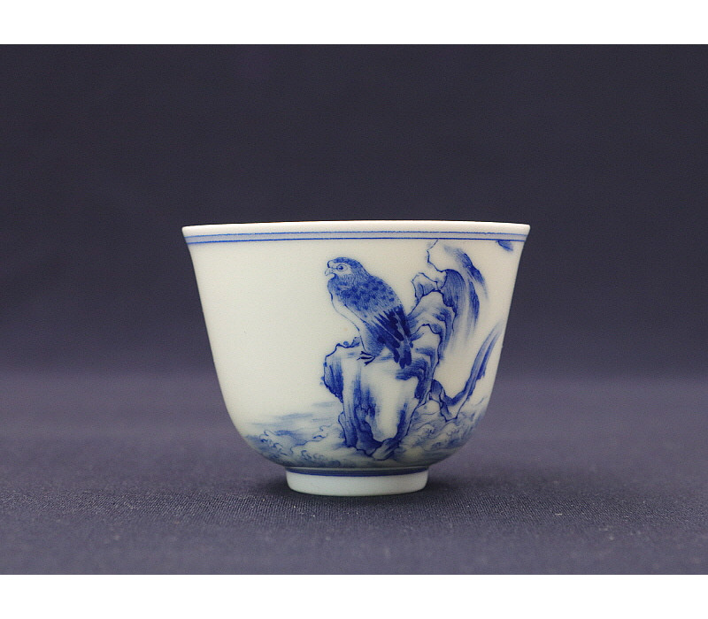 51. 청화 파도웅응도문