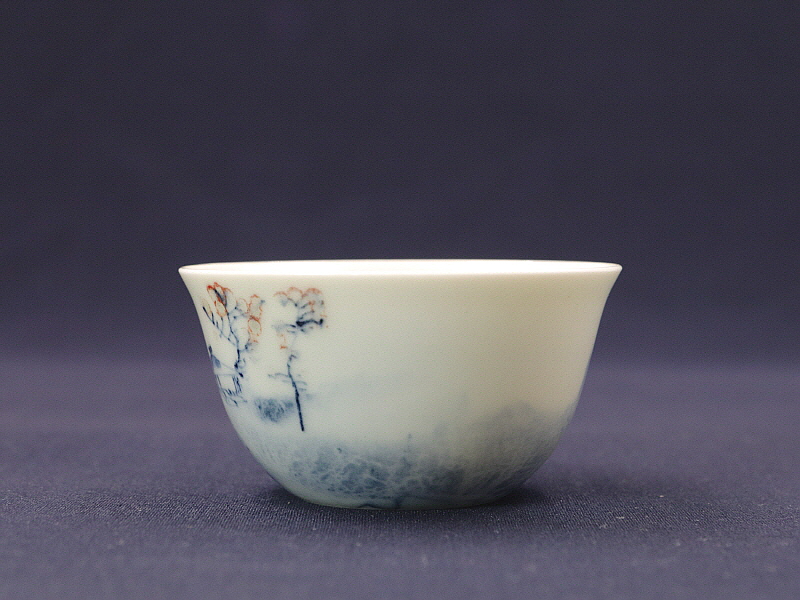 64. 청화유리홍 미가산수문