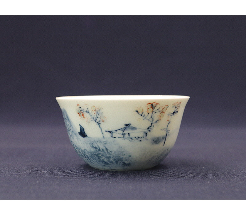 64. 청화유리홍 미가산수문