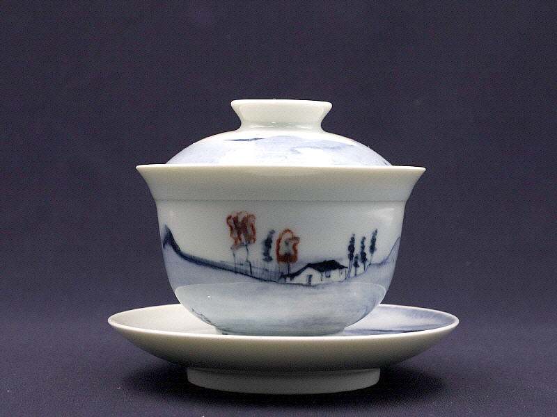 33. 청화유리홍 미가산수문