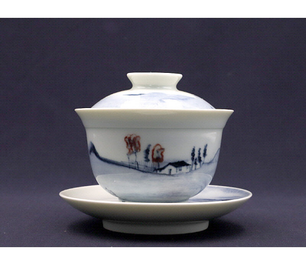 33. 청화유리홍 미가산수문