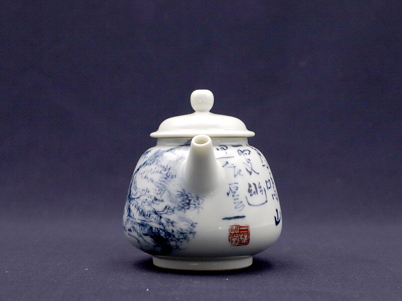 60. 청화유리홍 독락당문