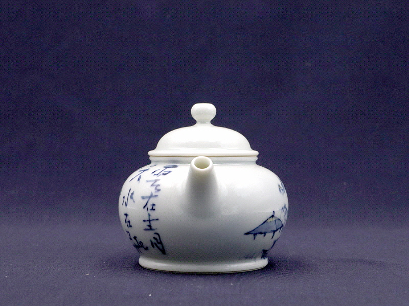 64. 청화유리홍 독락당문