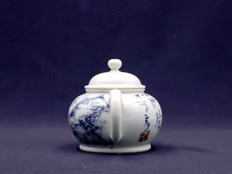 64. 청화유리홍 독락당문