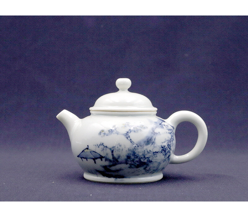 64. 청화유리홍 독락당문