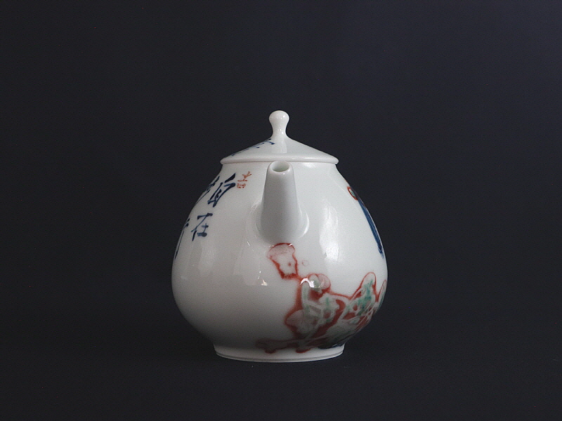 93. 청화유리홍 동자문