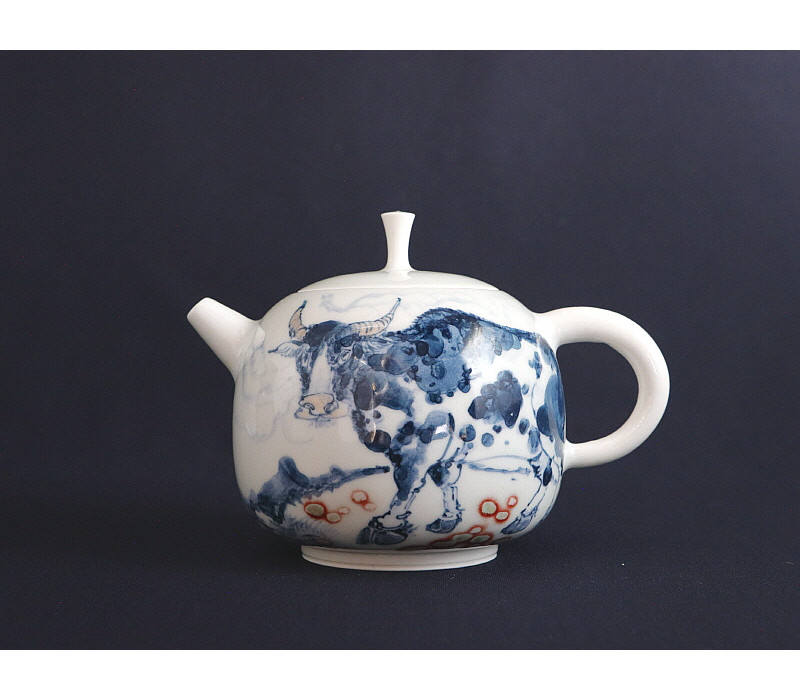 104. 청화유리홍 우도문