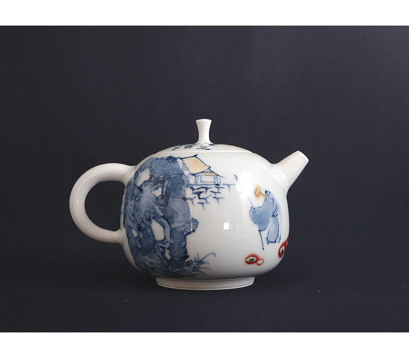 107. 청화유리홍 독락당문