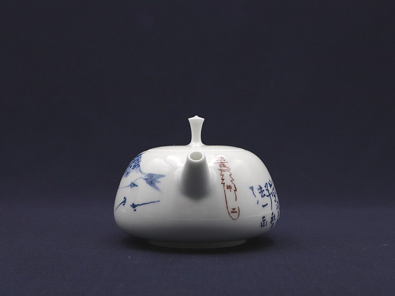 120. 청화유리홍 궐어문