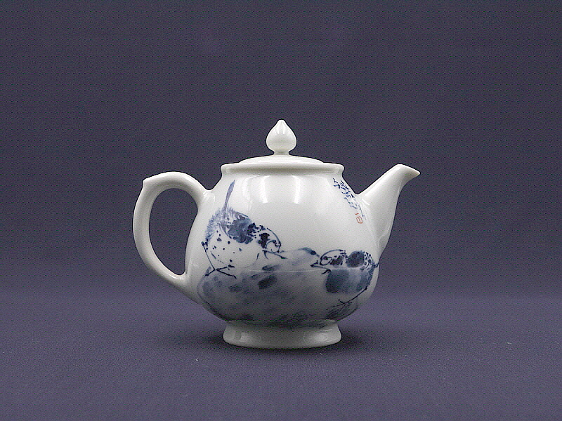 139. 청화 쌍조문