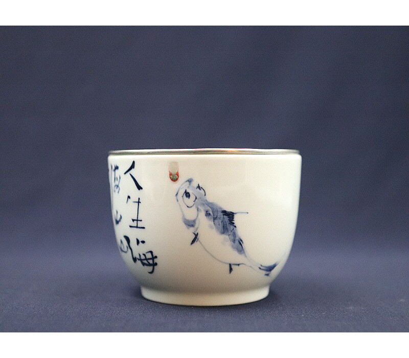 21. 청화유리홍 궐어문