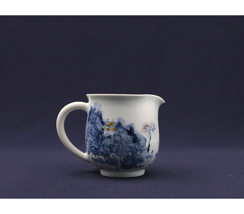 64. 청화유리홍 독락당문