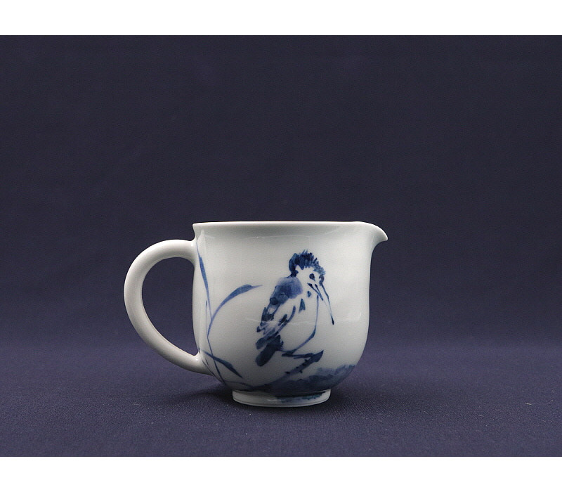 78. 청화유리홍 단취문