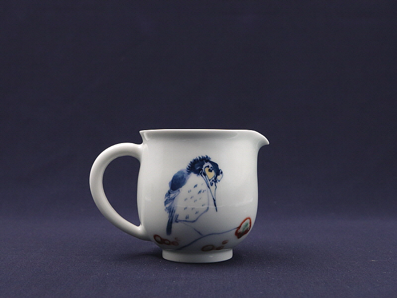 86. 청화유리홍 단취문