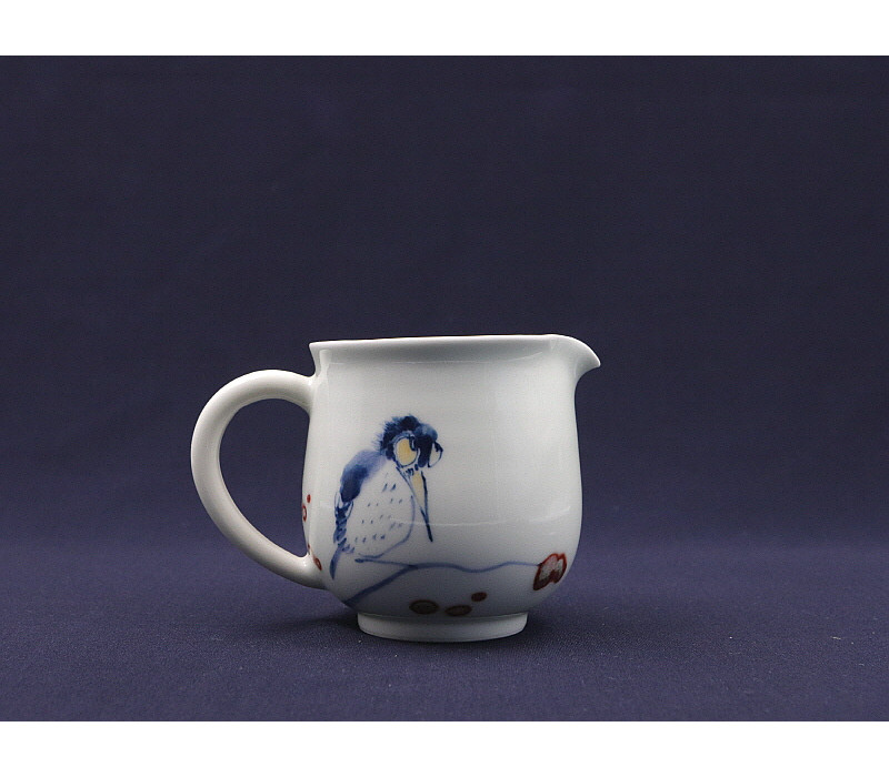 90. 청화유리홍 단취문