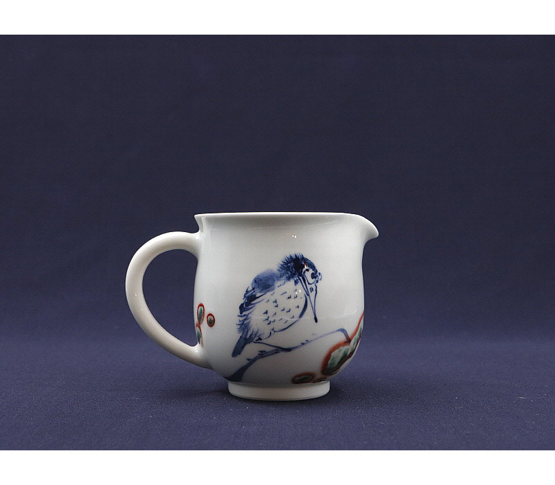 95. 청화유리홍 단취문