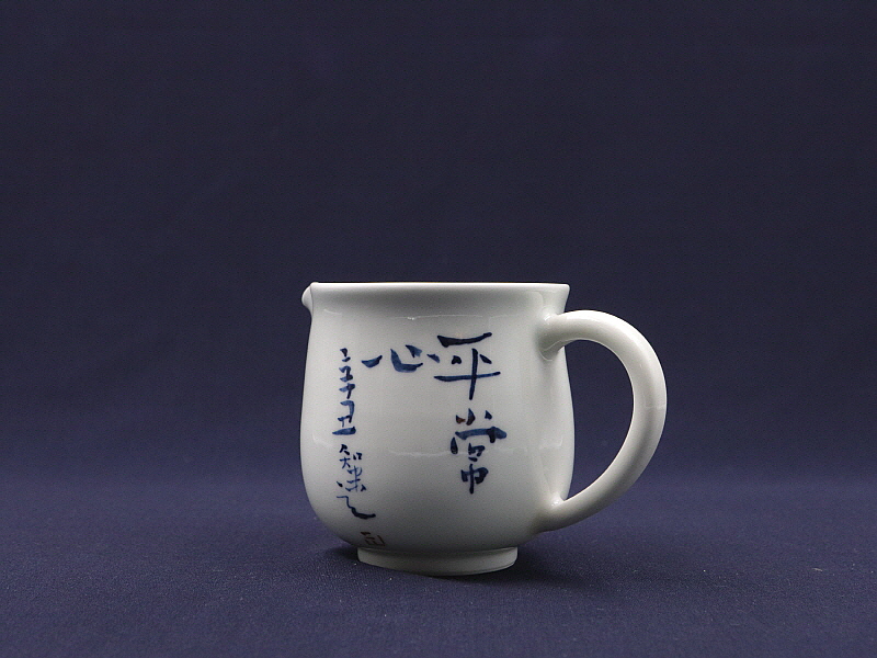 109. 청화 유리홍 화조문