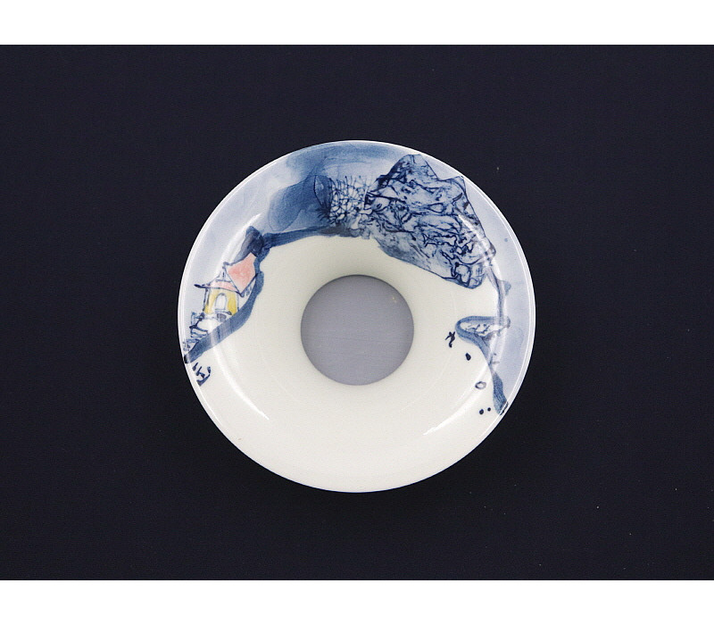 30. 청화 지화산수문