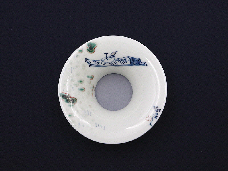 35. 청화 유리홍 주문