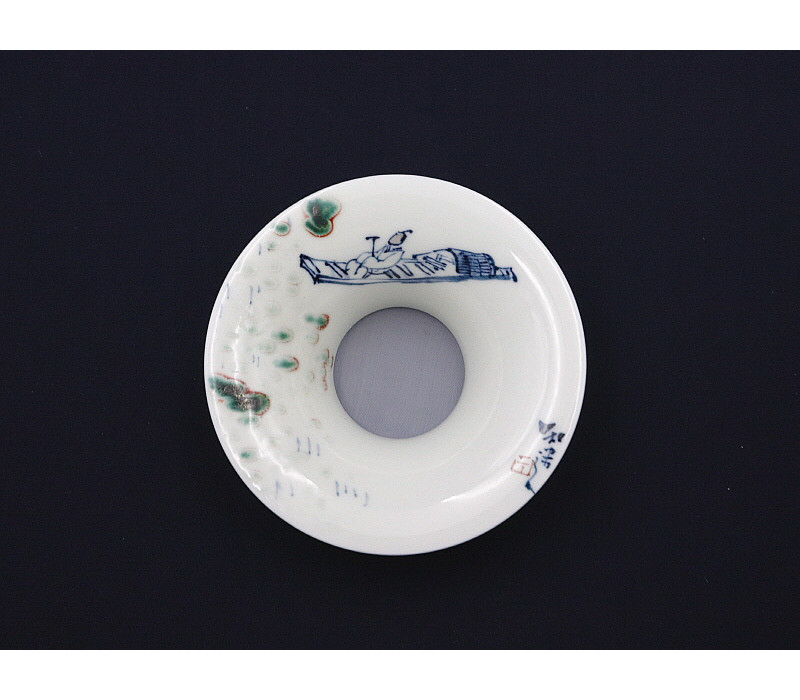 35. 청화 유리홍 주문