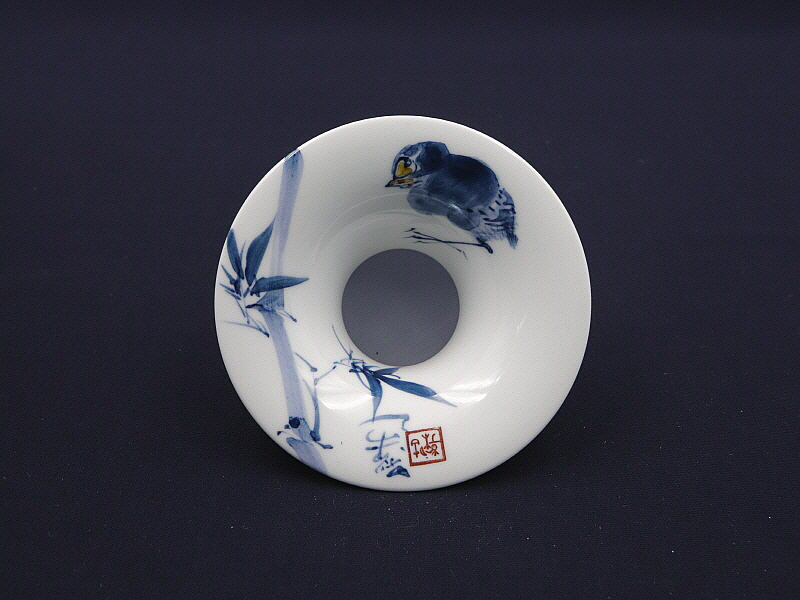 110. 청화 조죽문