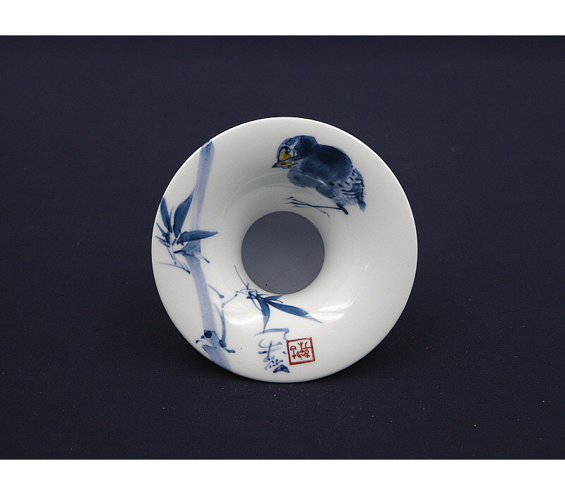 110. 청화 조죽문