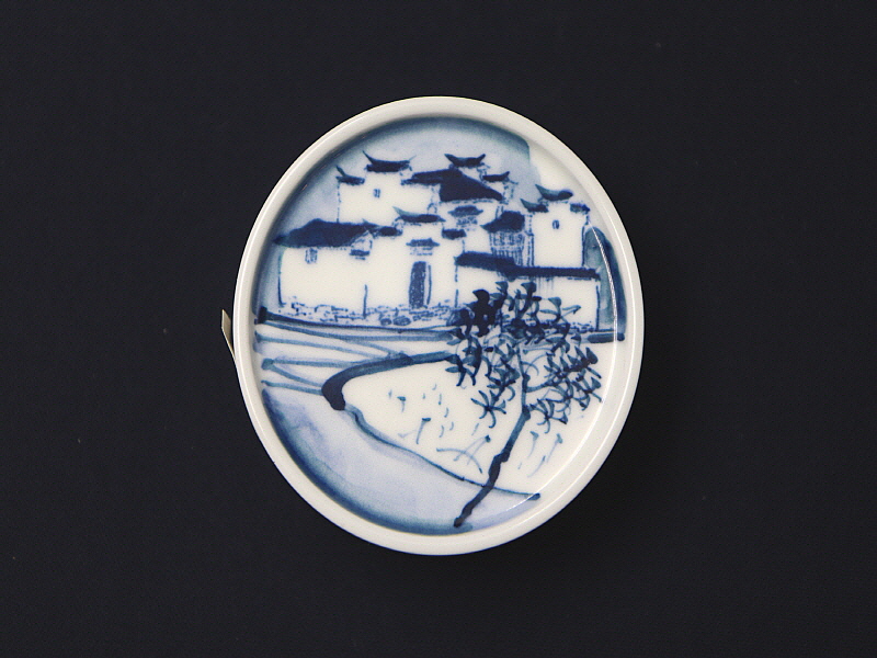 29. 청화 산수가문