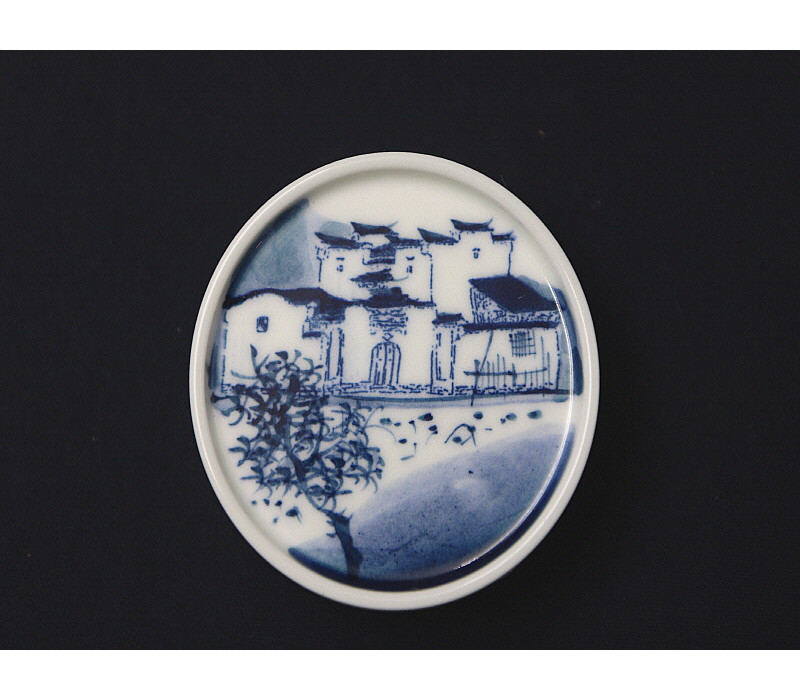 30. 청화 산수가문