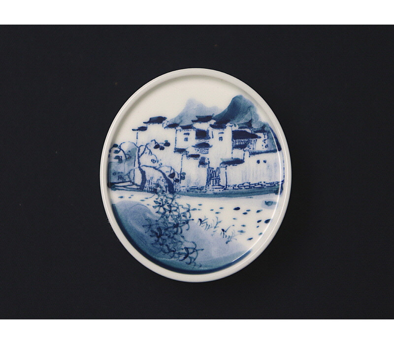 33. 청화 산수가문