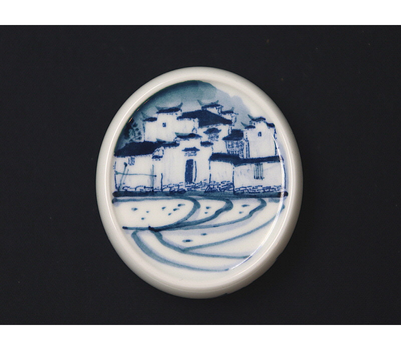 72. 청화 산수가문