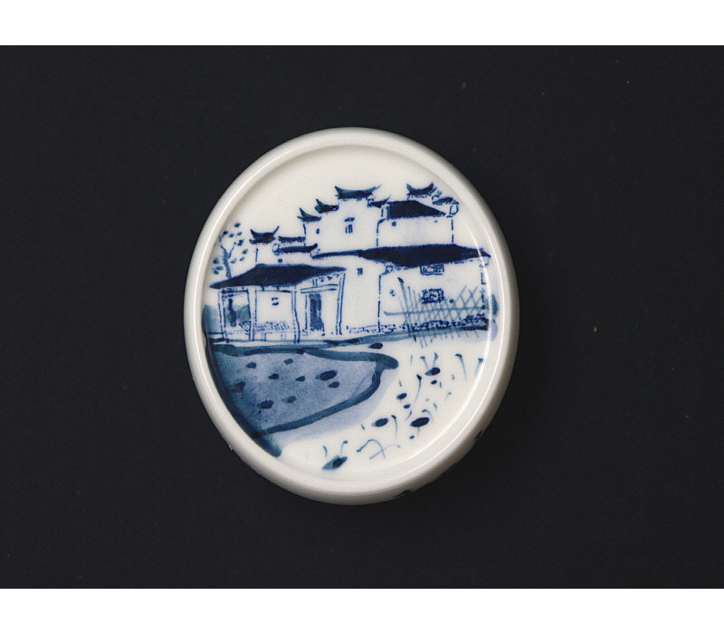 78. 청화 산수가문