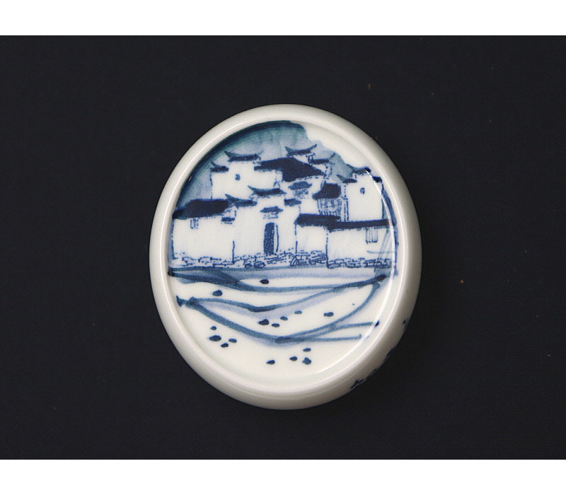 81. 청화 산수가문