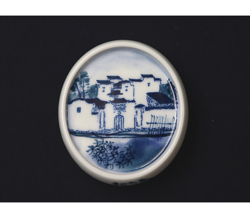 84. 청화 산수가문