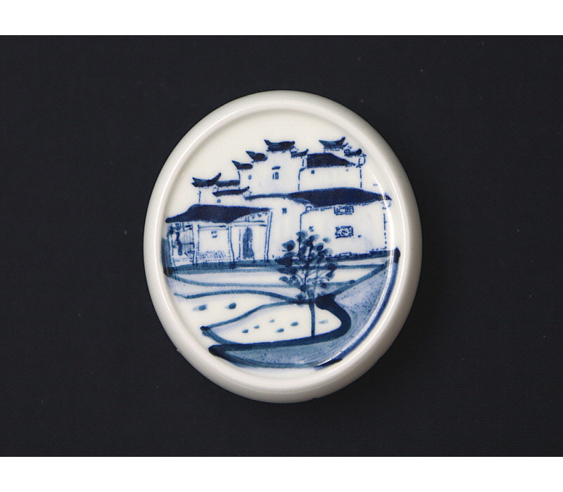 86. 청화 산수가문