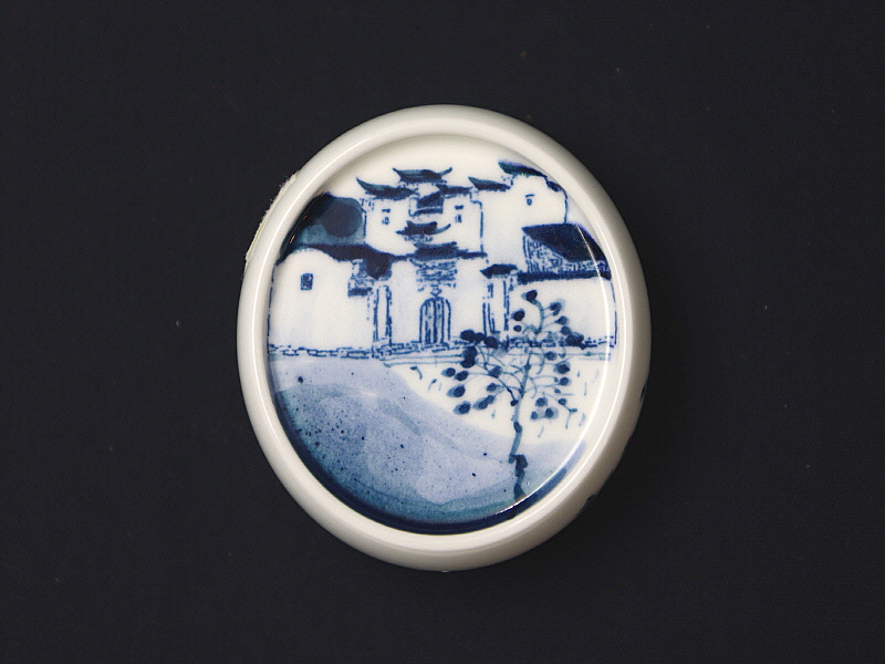 87. 청화 산수가문